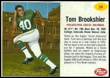 34 Tom Brookshier